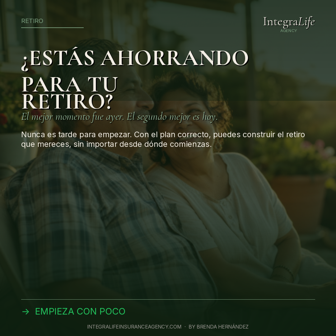 Retiro — ¿Estás ahorrando para tu retiro?